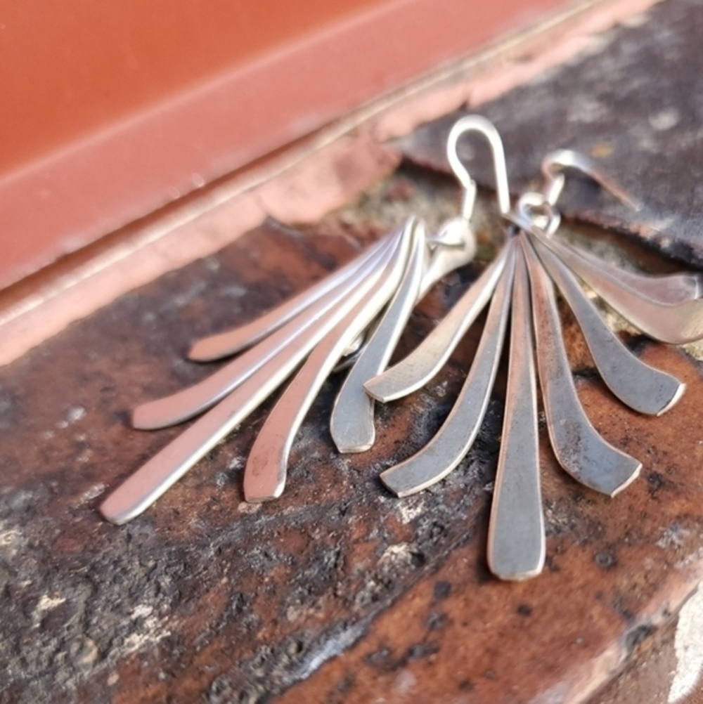 Vintage sterling dangle earrings‎ - Picture 6 of 7